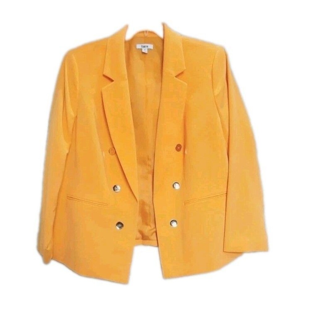 NEW WITH TAGS Bar III Honey Yellow Faux Double Breasted Blazer Jacket Plus  1X